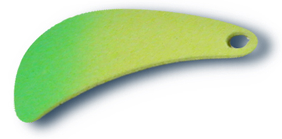 -43 - Tomahawk Blade #4 Fluorescent Chartreuse w/ Green Tip - 10 Pack