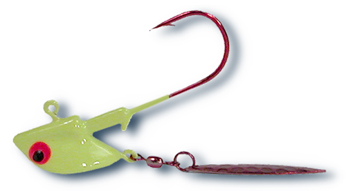 -91 - Fluorescent Chartreuse 3/8 oz LS Red Tail Flasher Twin Pack 