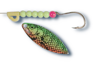 54644 - 3 1/2 Willow Firetiger w/Chartreuse Beads