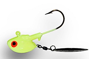 54064 - Chartreuse 1/4 oz LS Super Glow Flasher Twin Pack