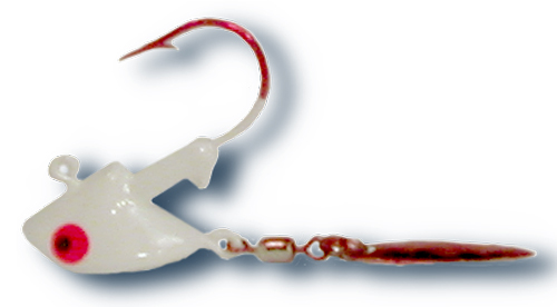 55337 - White 1/4 oz SS Red Tail Flasher Twin Pack 